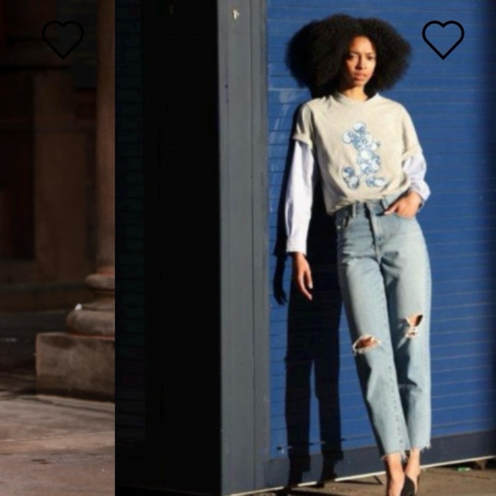 Uniqlo Distressed High-Rise Jeans